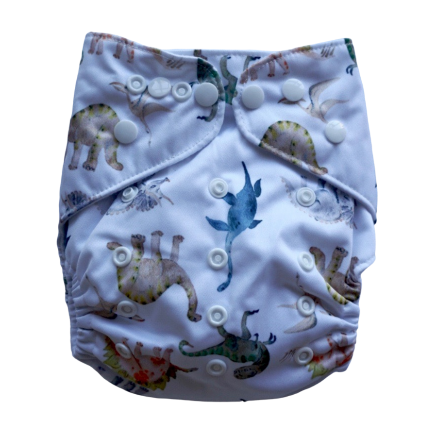 Dinos Cloth Nappy - Suede Lining