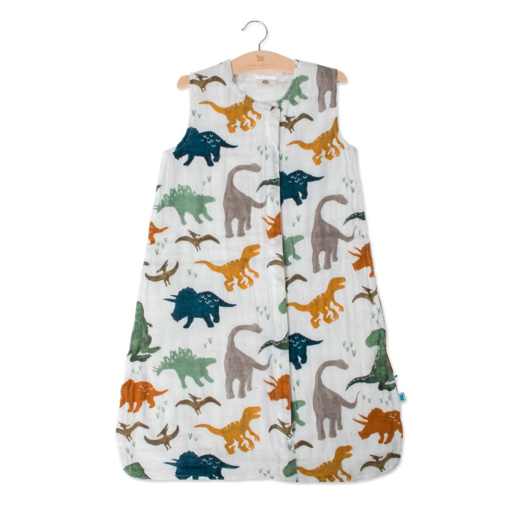 Cotton muslin sleeping bag dino friends