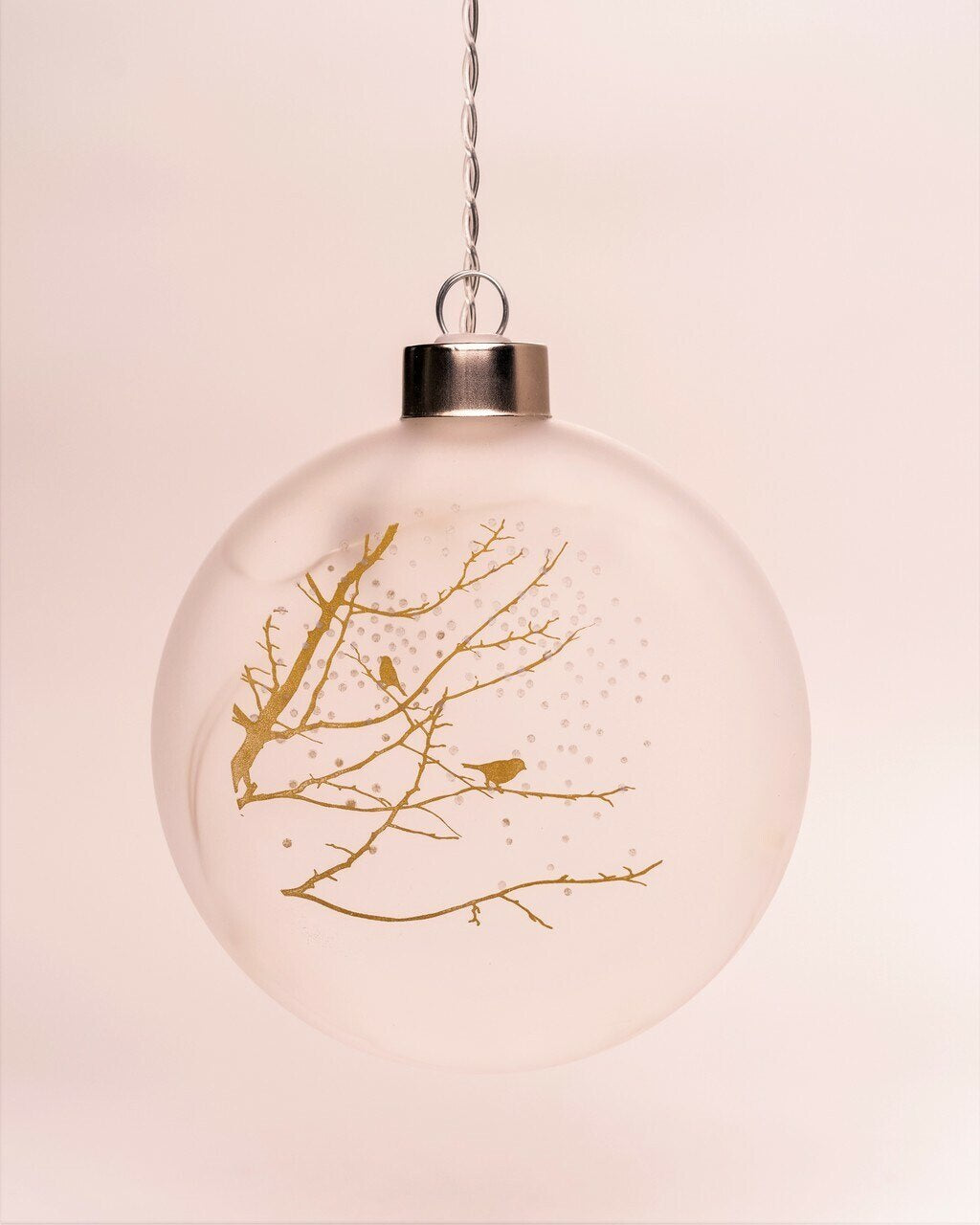 Flat Round Frosted Glass Decoration