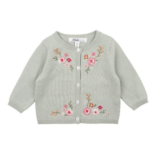 Esme Embroidered Cardigan Sage