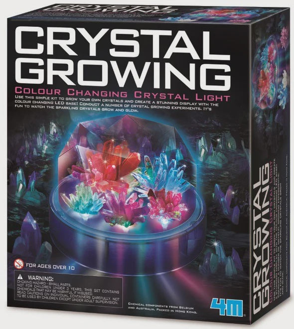 Crystal growing colour changing light