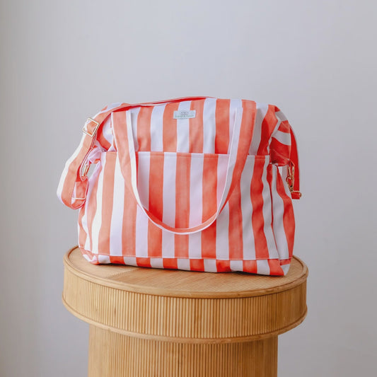 Day Bag - Coral Stripes
