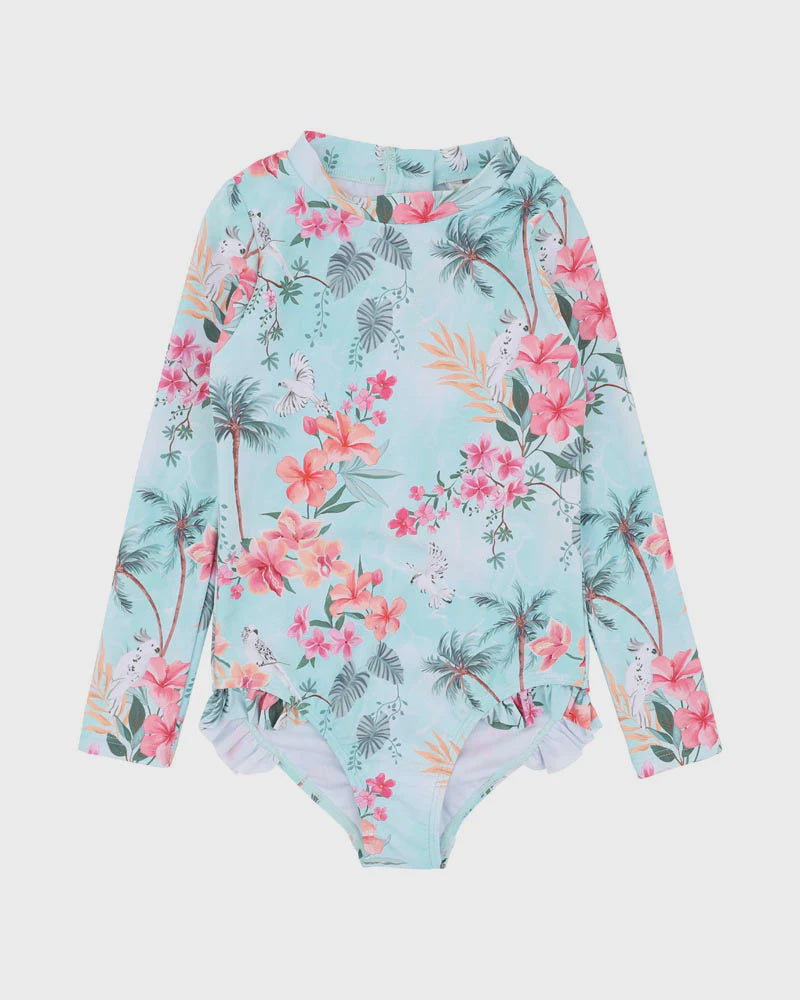 Milana print LS sun suit