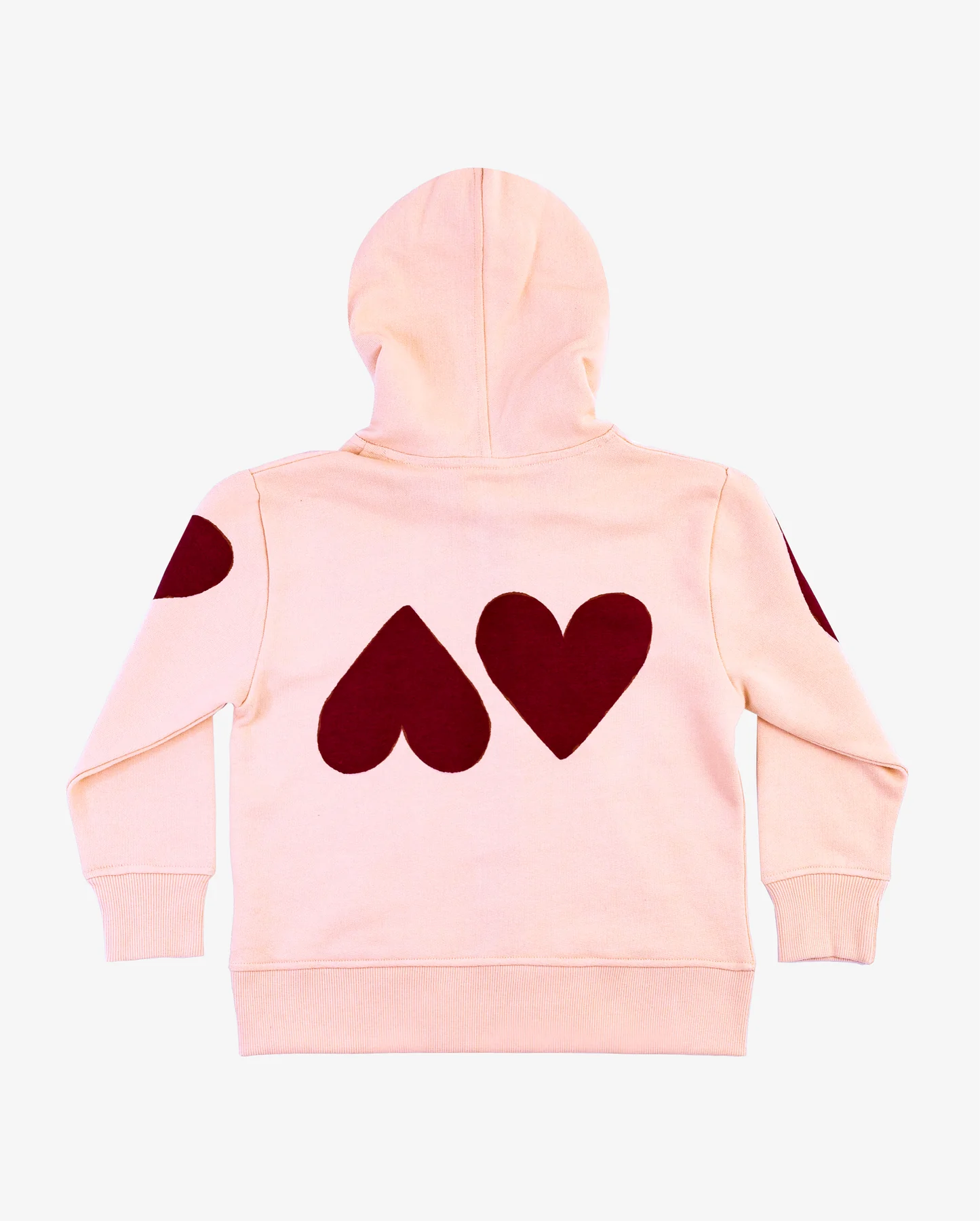 Pink Heart Zip Hood