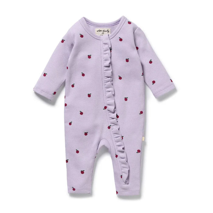 Berry Plums Waffle Zipsuit