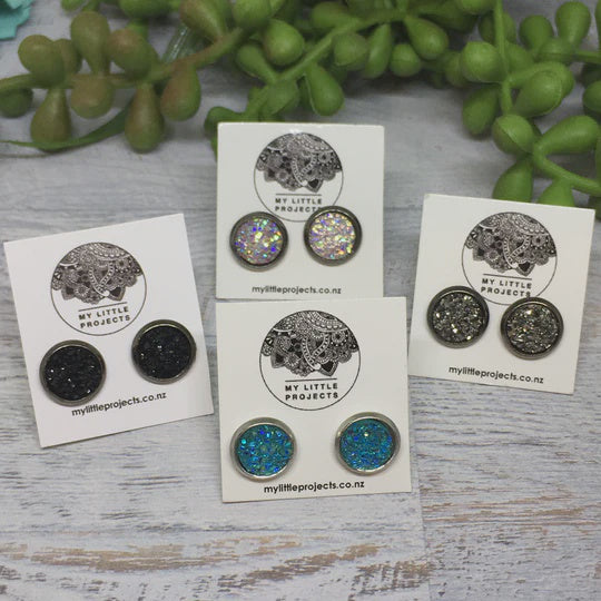 Mini Druzy Earrings