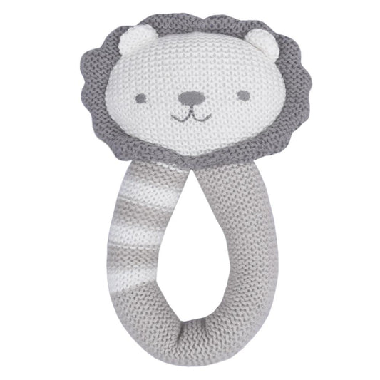 Austin the Lion Knitted Rattle