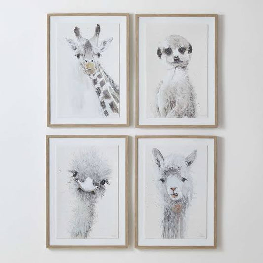 Large neutral animal wall art