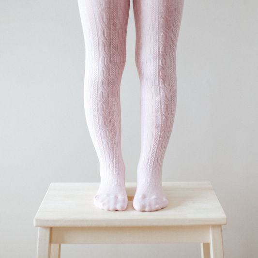 Cherry Blossom Cable Tights