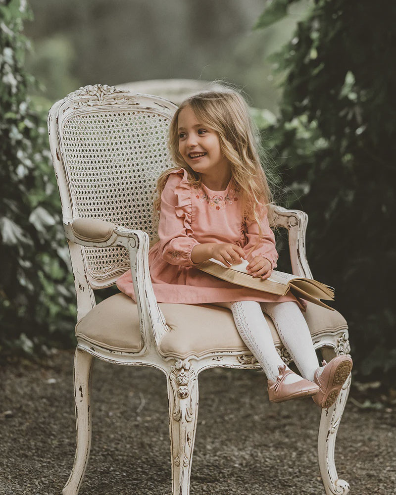 Faye Embroidered Cord Dress