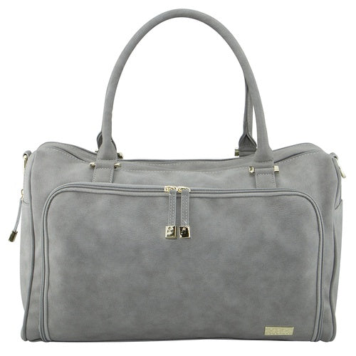 Double Zip Satchel Stone