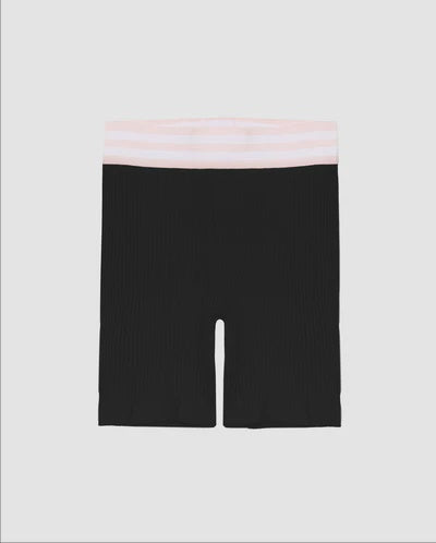 Stretch shorts black rib