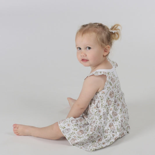 Cotton Tiered dress- Bunny