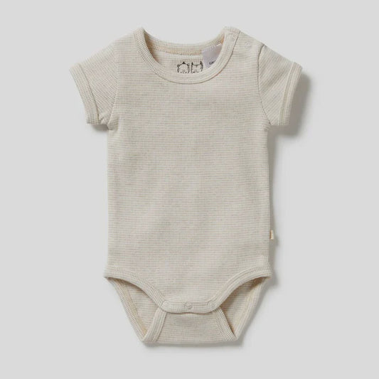 Oatmeal stripe rib bodysuit