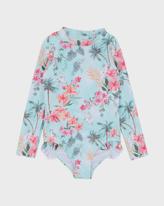 Milana print LS sun suit