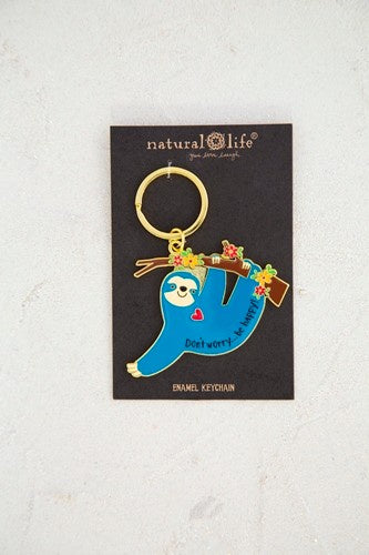 Sloth Keychain Be Happy