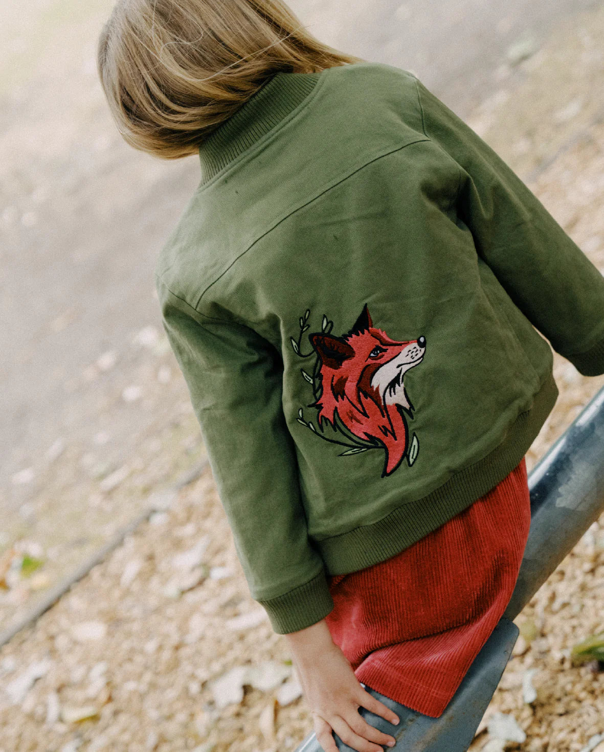 Khaki Fox Bomber