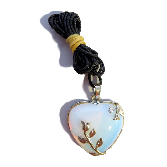 Opalite heart pendant