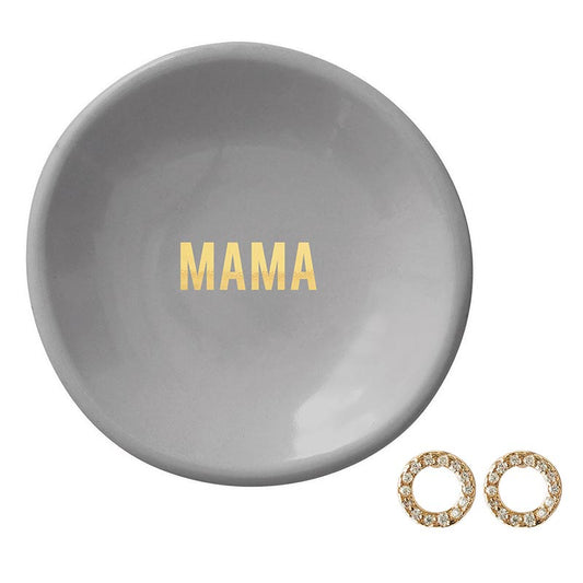 Mama Ceramic Dish & Earrings