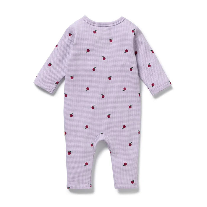 Berry Plums Waffle Zipsuit