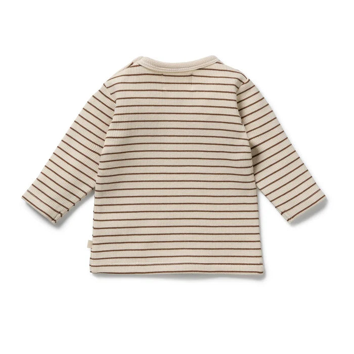 Nutmeg Stripe Waffle top