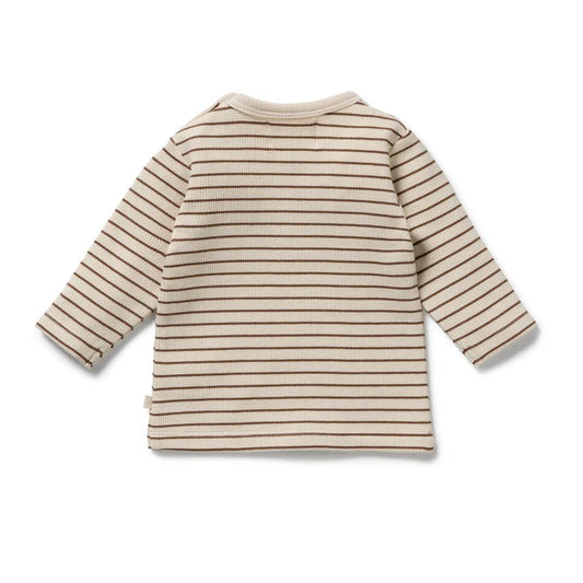 Nutmeg Stripe Waffle top