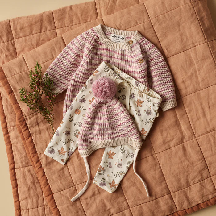 Rhubarb and Cream Stripe Kimono Cardigan