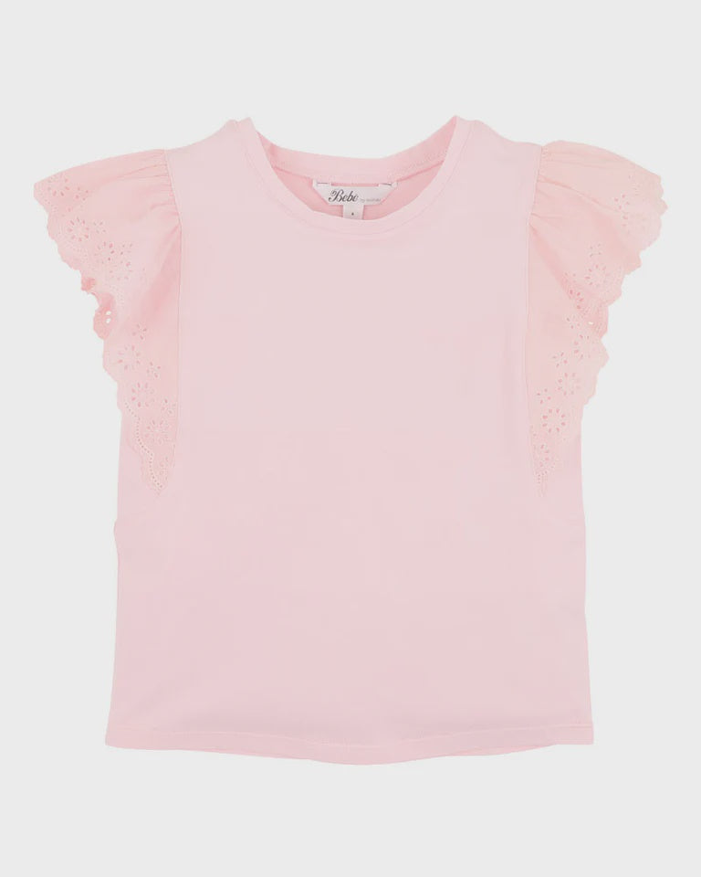 Pink Broidery Tee