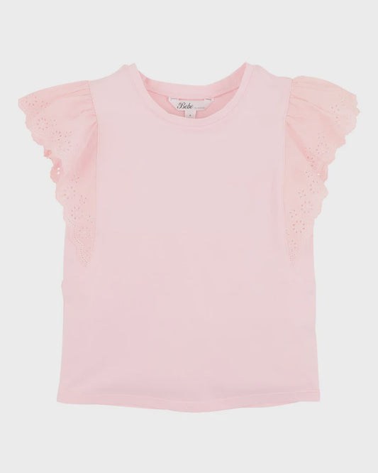 Pink Broidery Tee