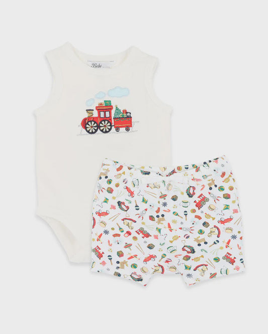 Festive Train Singletsuit Set