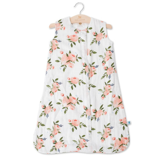 Cotton Muslin Sleeping Bag Watercolour Roses