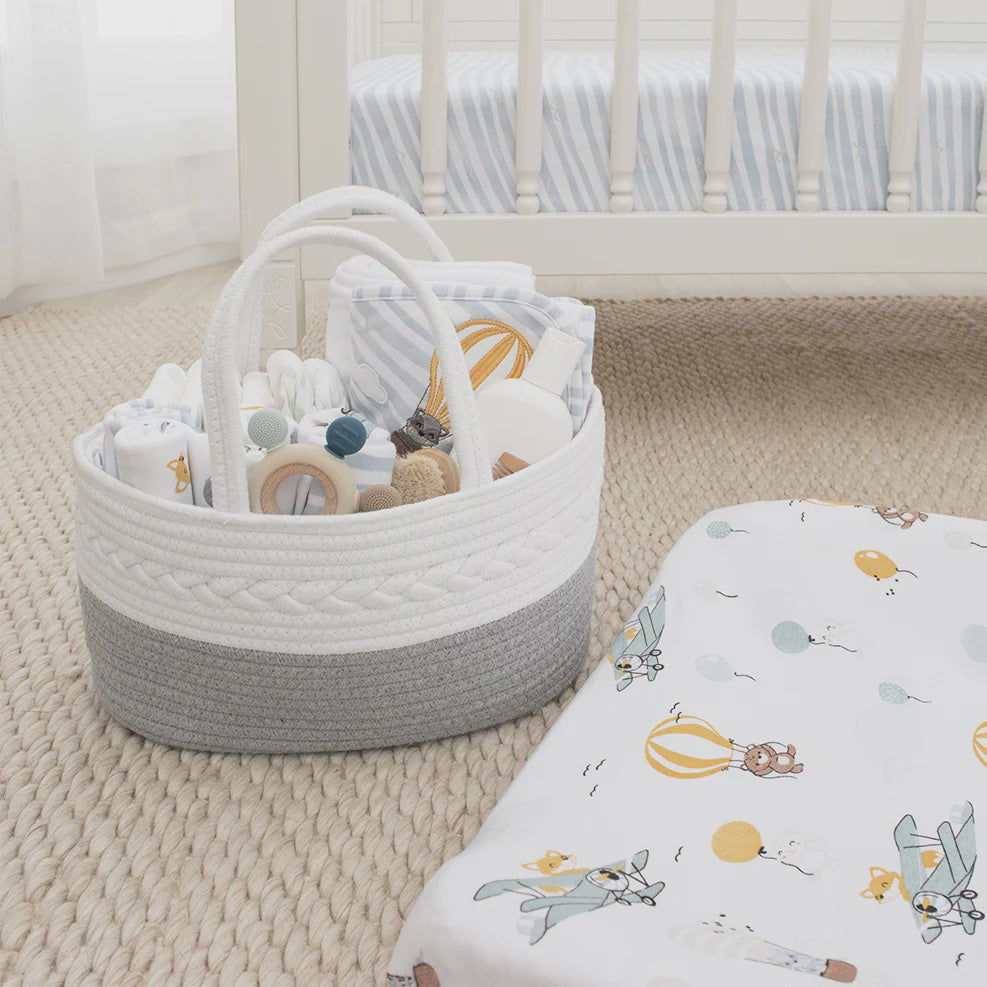Nappy Caddy Grey / White