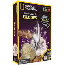Break open 2 real Geodes