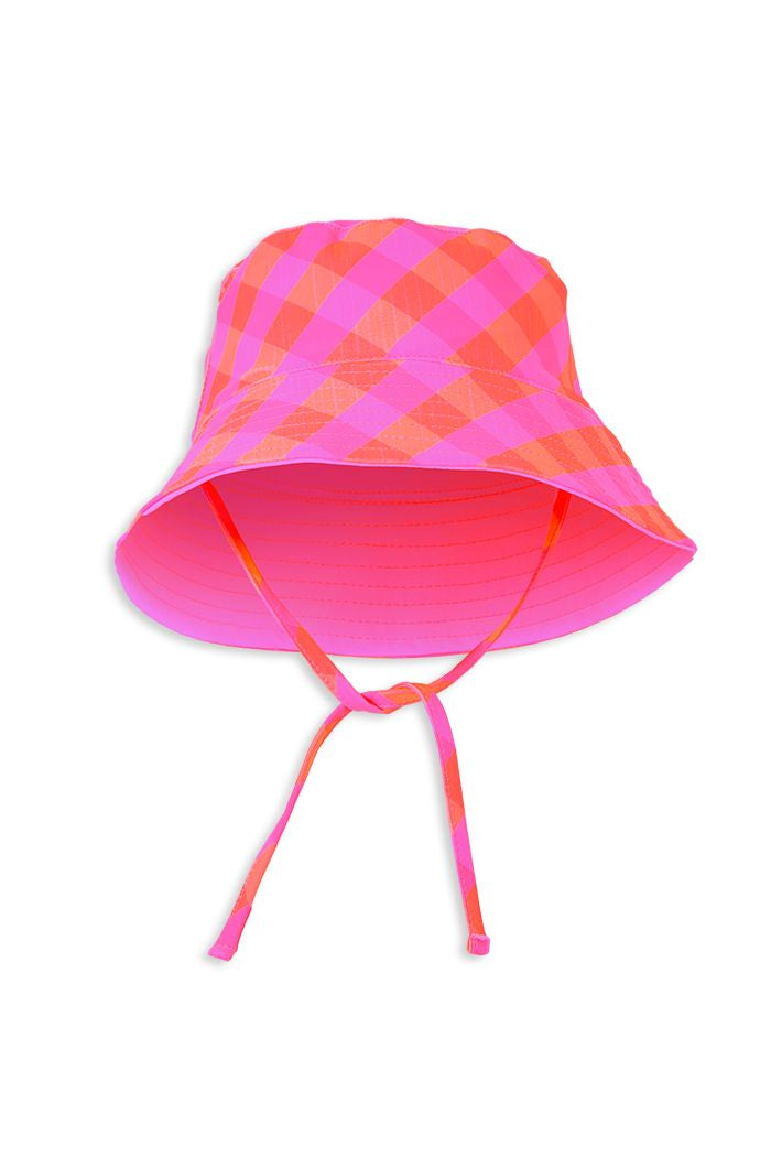 Pink Check Swim Hat