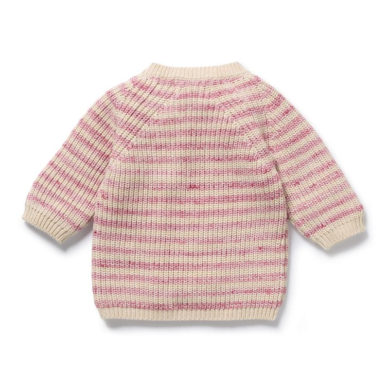 Rhubarb and Cream Stripe Kimono Cardigan