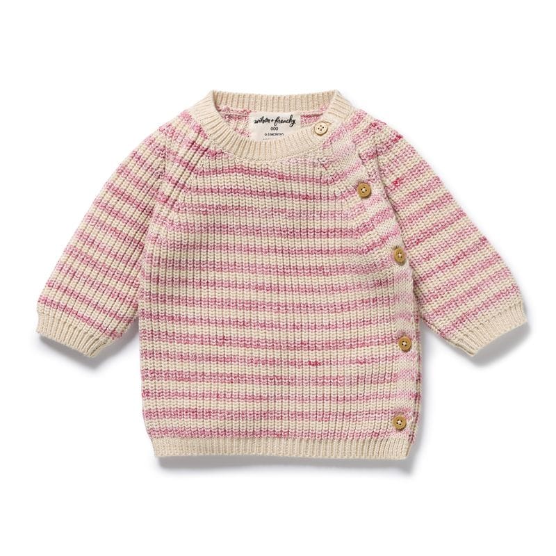 Rhubarb and Cream Stripe Kimono Cardigan